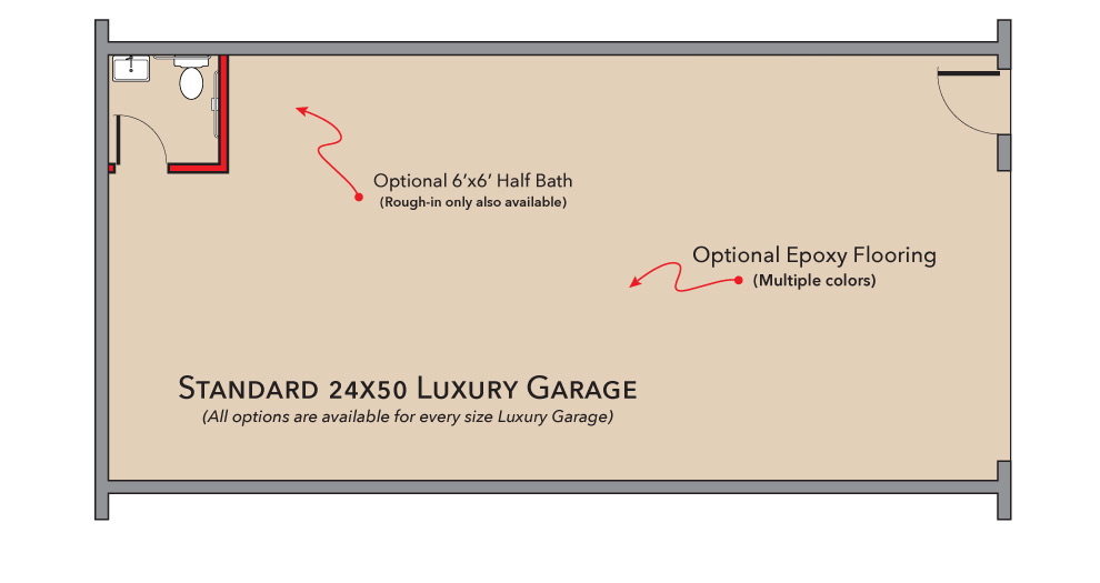 Standard Luxury Garage 24 x 50